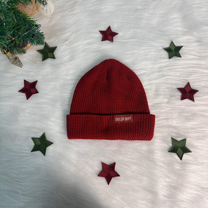 Red Inspired Embroidery Beanie