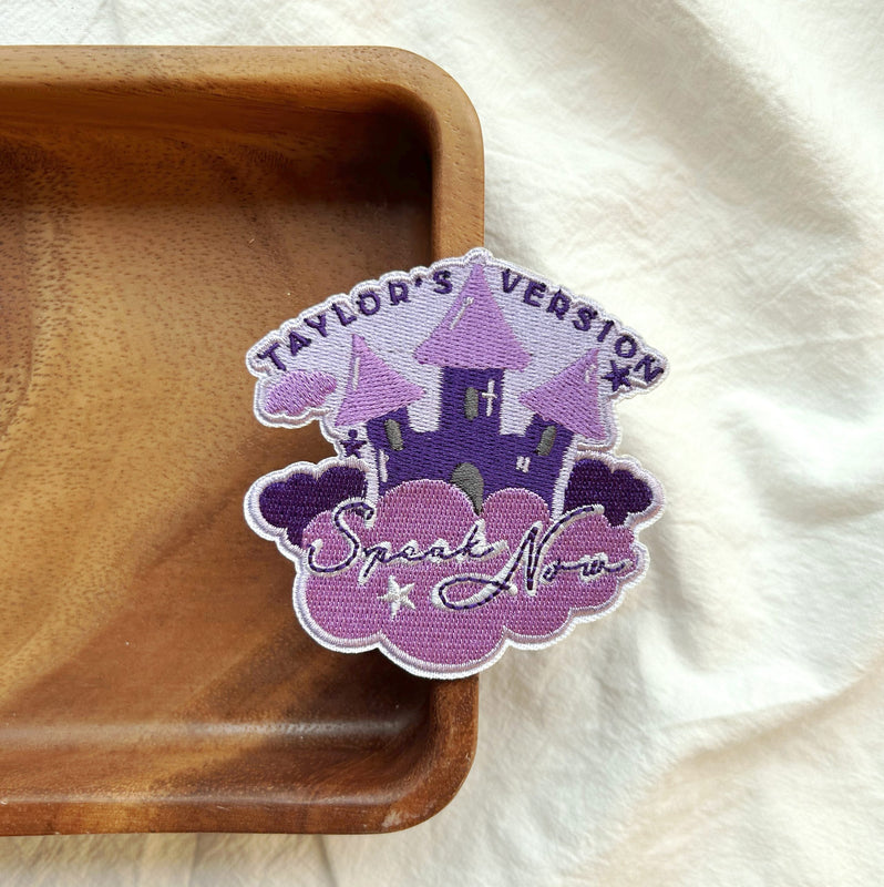 Purple Castle Embroidery Patch