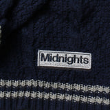 Silver Star Embroidery Knitting Navy Cardigan