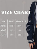 Silver Star Embroidery Knitting Navy Cardigan