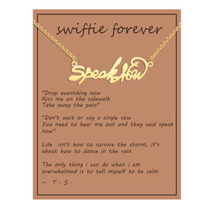 Speak Now Inspired Friendship Necklace