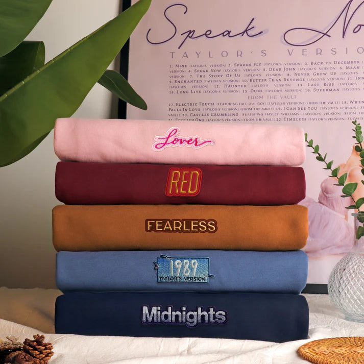 Music Album Embroidery Multicolor Hoodies
