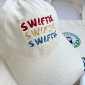 Swiftie Inspired Embroidery White Cap