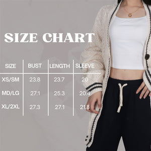 Silver Star TS Embroidery Knitting Cream Original Cardigan