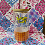 TS Checkered Glass Cup