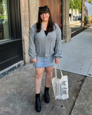 Gray Knitting Original Cardigan