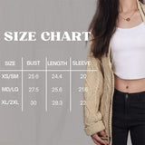 Brown Star Embroidery Knitting Beige Cardigan