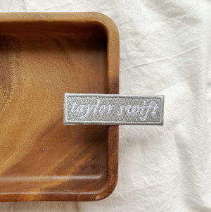 Silver TS Embroidery Patch