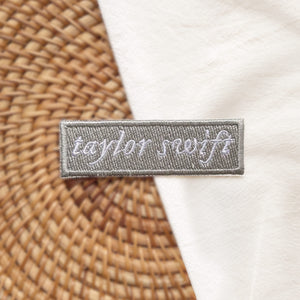 Silver TS Embroidery Patch