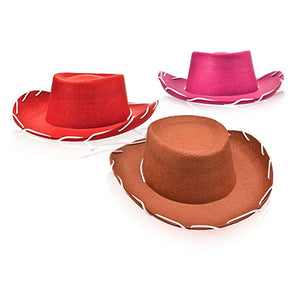 Western Cowgirl Hat with White Stitching