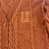Pre-sale Showgirls Stars Embroidery Orange Cardigan