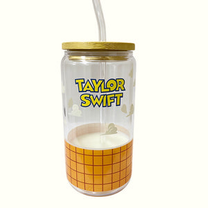 TS Checkered Glass Cup
