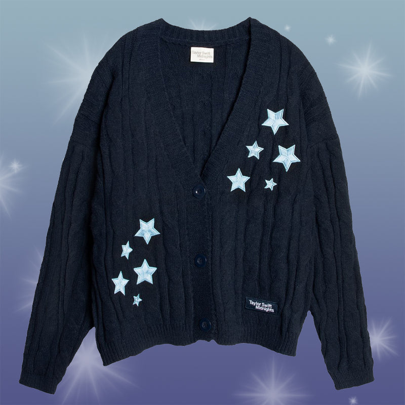 Full Star Embroidery Navy Original Cardigan