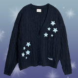 Full Star Embroidery Navy Original Cardigan